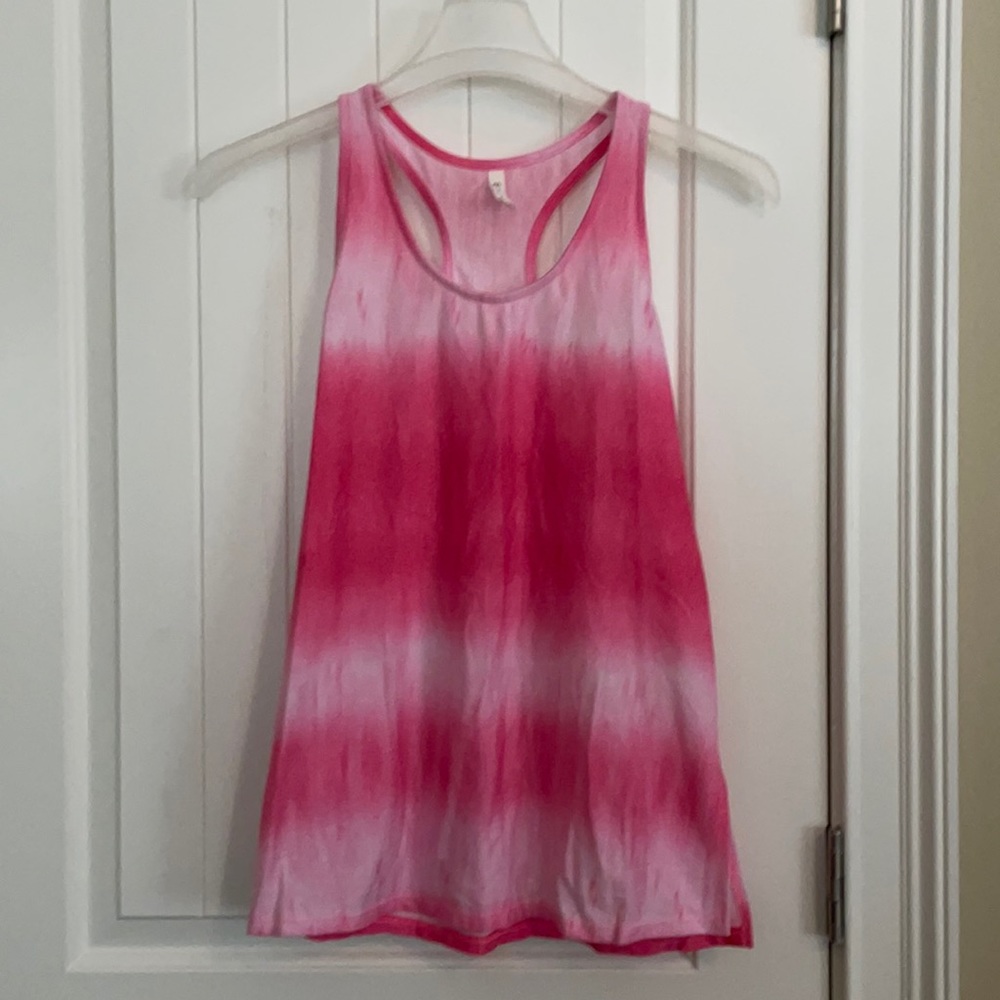 Hot pink tie dye racer back tank Size S